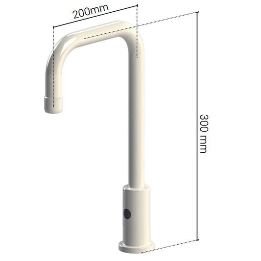 Broen Lab sensor-kraan voor koud water of voorgemengd op het werkblad, Wit