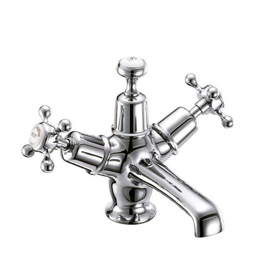 Burlington Edwardian prachtige klassieke 1-gats wastafelkraan met waste chroom