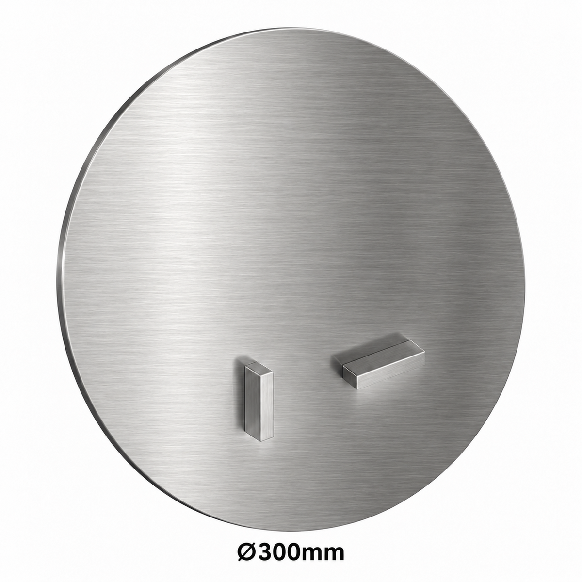 Treemme Rubinetterie design rond bedieningspaneel met 2 drukknoppen ø260 mm RVS
