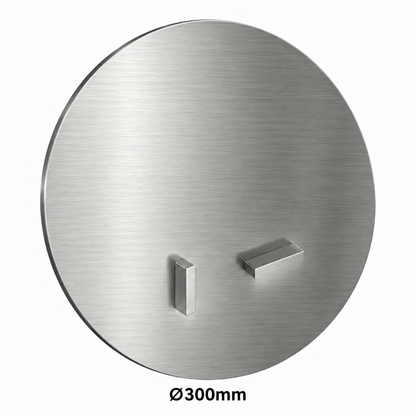 Treemme Rubinetterie design rond bedieningspaneel met 2 drukknoppen ø260 mm RVS