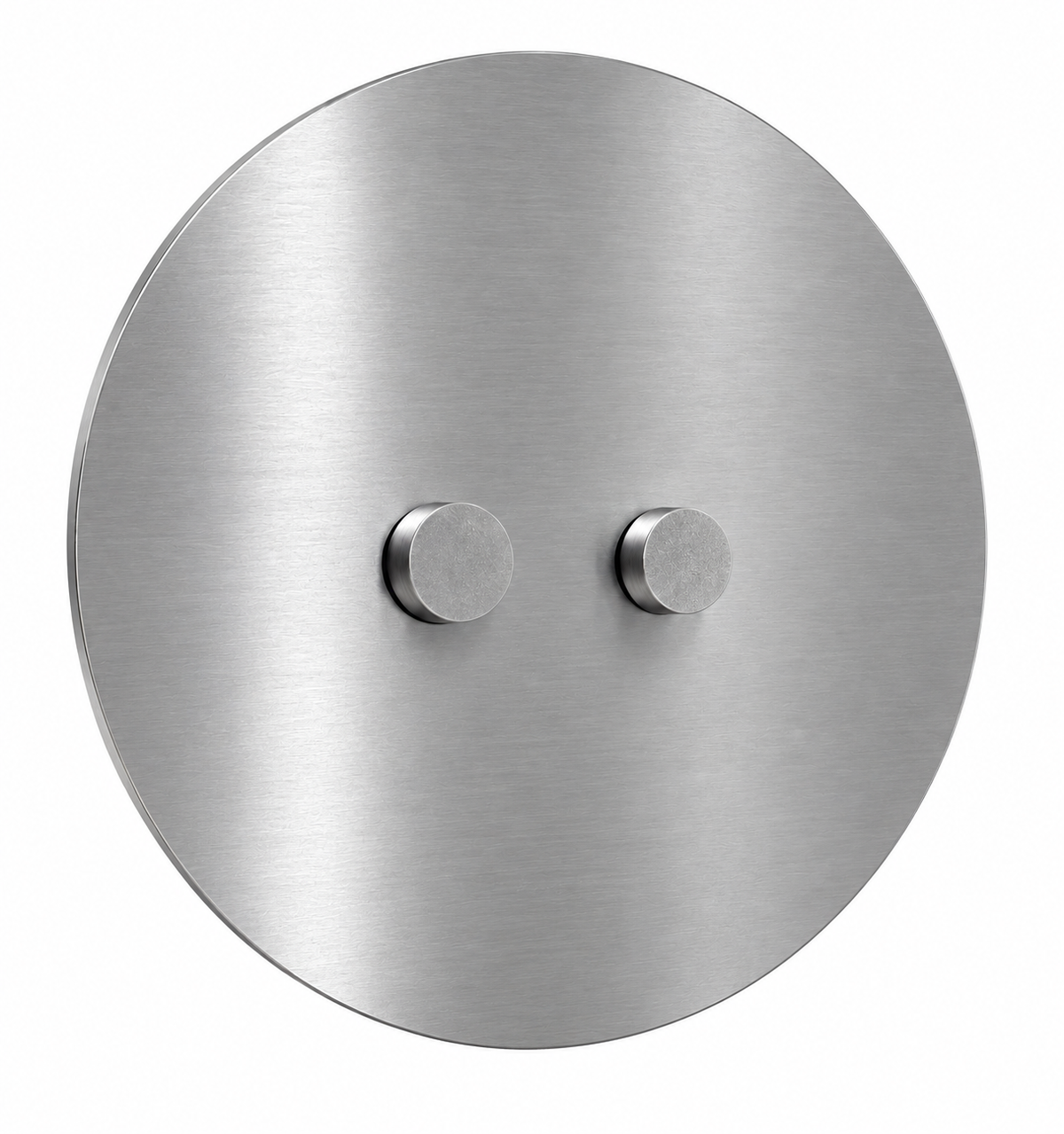 Treemme Rubinetterie design rond bedieningspaneel met 2 ronde drukknoppen ø280 mm RVS