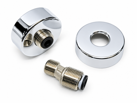 Ideal Standard universele s-koppelingen 3/4"x1/2" en afdekrozetten chroom