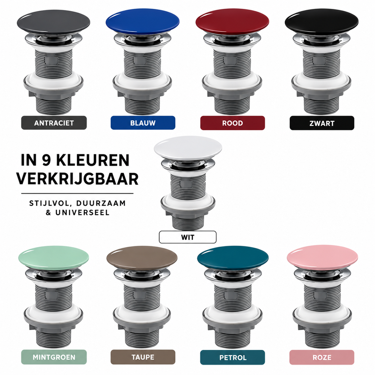 ISVEA Clickwaste voor wastafel (keramische deksel)