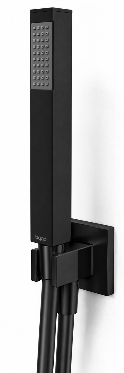 Bongio Project Line Wellness inbouw thermostaat doucheset 3-weg hoofddouche met waterval/cascade, mat zwart