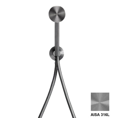 Ceadesign FRE94 wanduitlaat met handdouche en doucheslang 1,50 mtr, geborsteld RVS