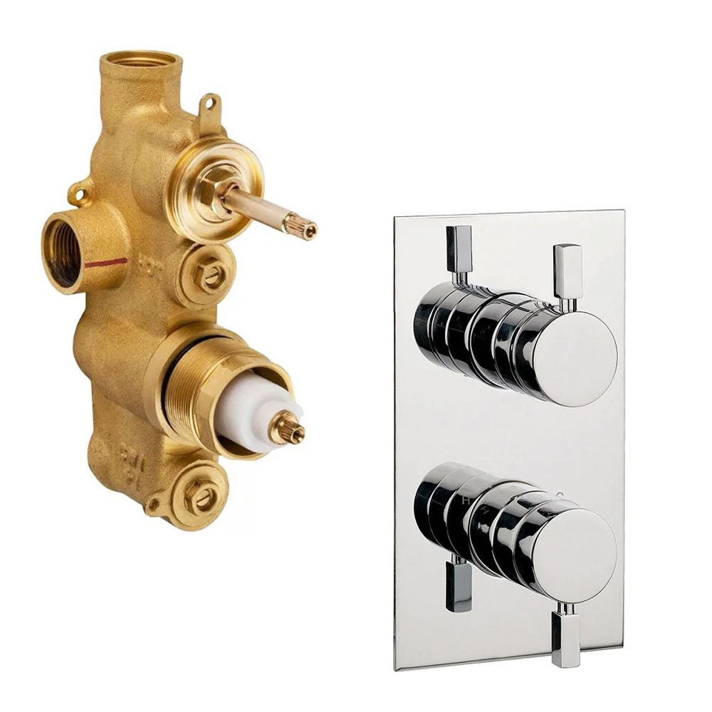 Crosswater Logic thermostatische douchekraan met 1-weg , LO1000RC + WLBP1000RC