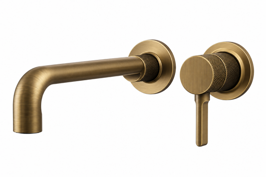 Gessi Inciso L 2 gats luxe wandmengkraan afbouwset antiqeu brass