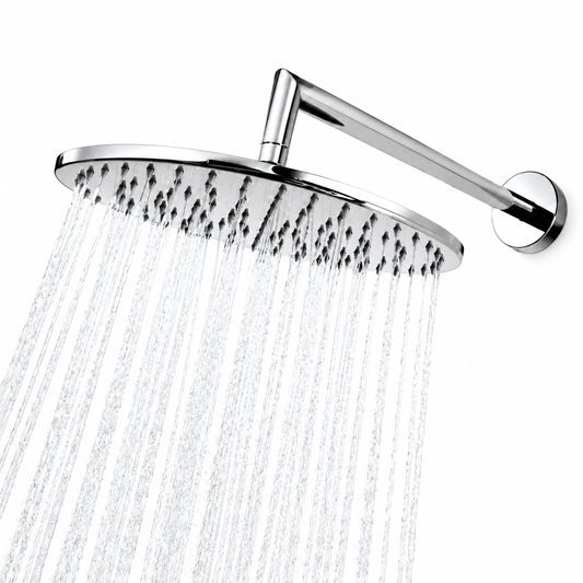 Tres Regendouche 30 cm met muurbevestiging chroom 