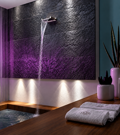 Gessi Rettangolo Cascada, waterval wandmontage RVS