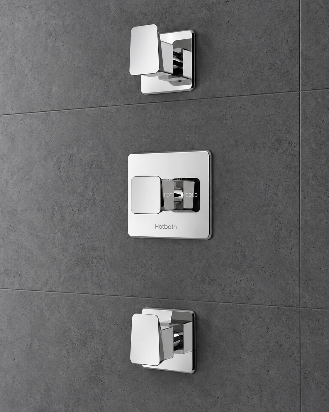Hotbath Bro BR007CR inbouw douchethermostaat met twee stopkranen chroom