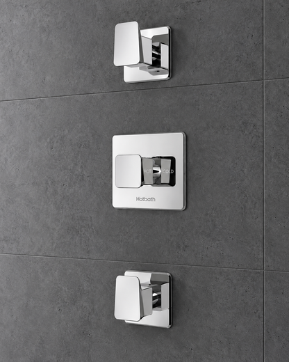 Hotbath Bro BR007CR inbouw douchethermostaat met twee stopkranen chroom