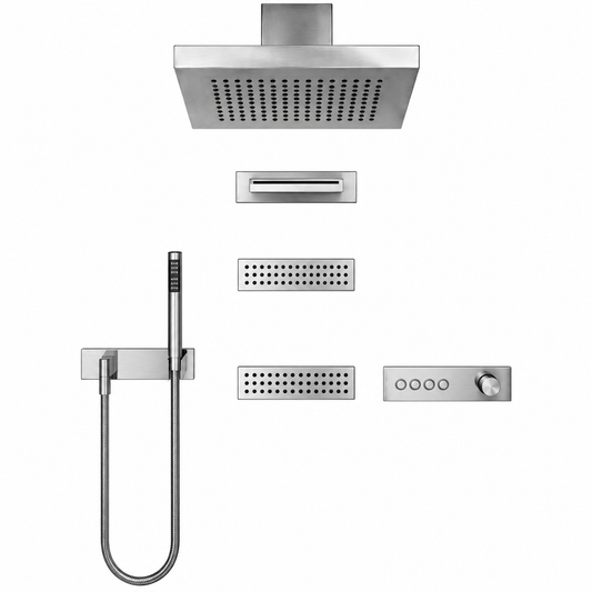 ATT Dornbracht Vertical Shower met Just Rain Regendouche met Plafondbevestiging (4128197983)