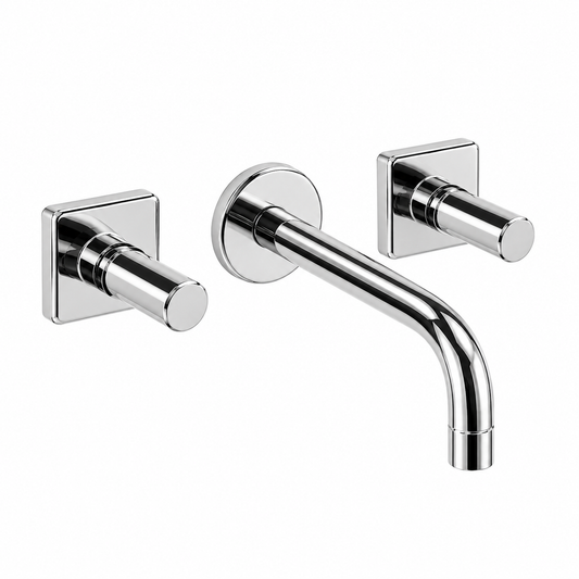 Ponsi Vega 3-gats inbouw wandmengkraan uitloop 220 mm, Chroom
