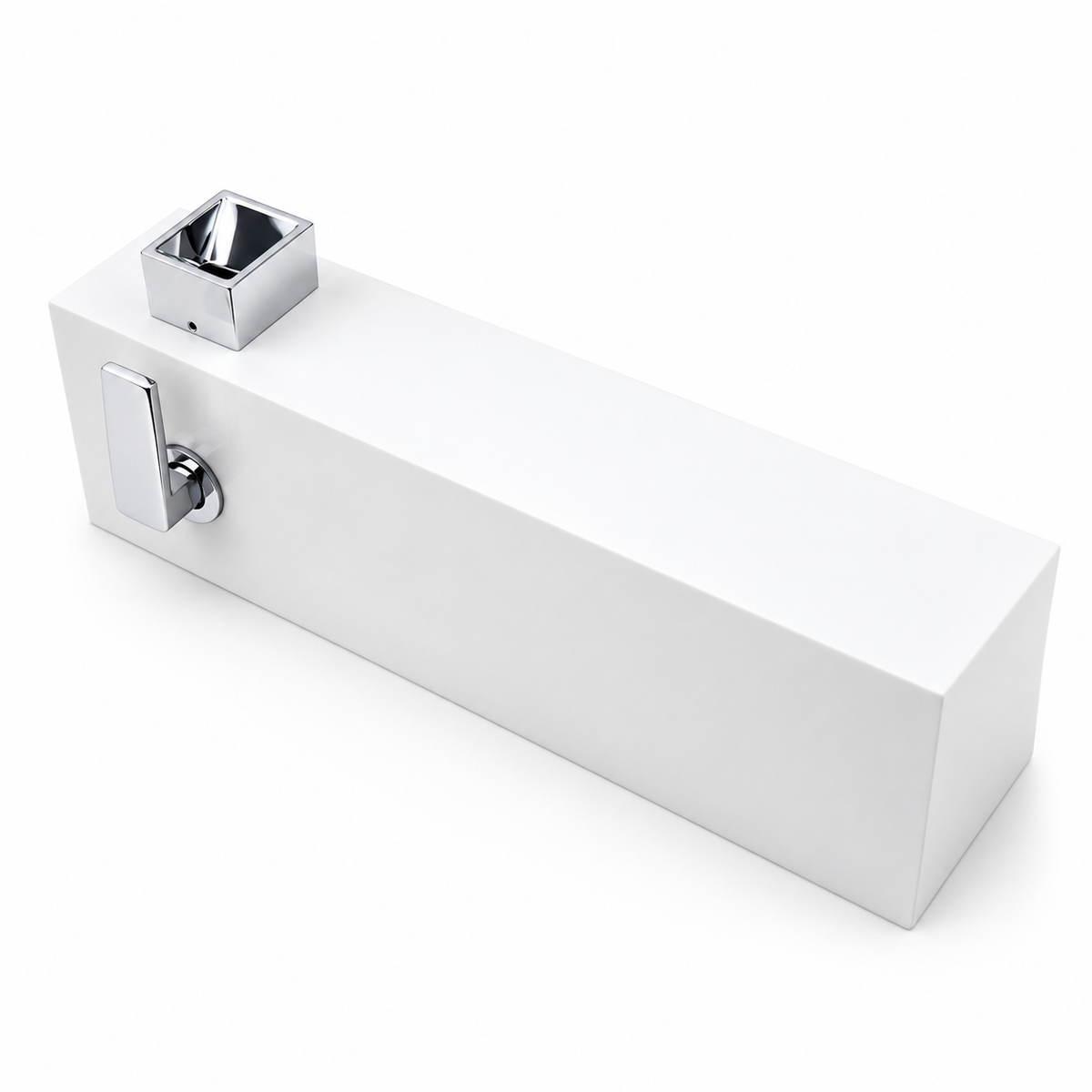 Dornbracht Elemental Spa IAM 1-greeps Design wastafel wandmengkraan met Corian Wit Behuizing