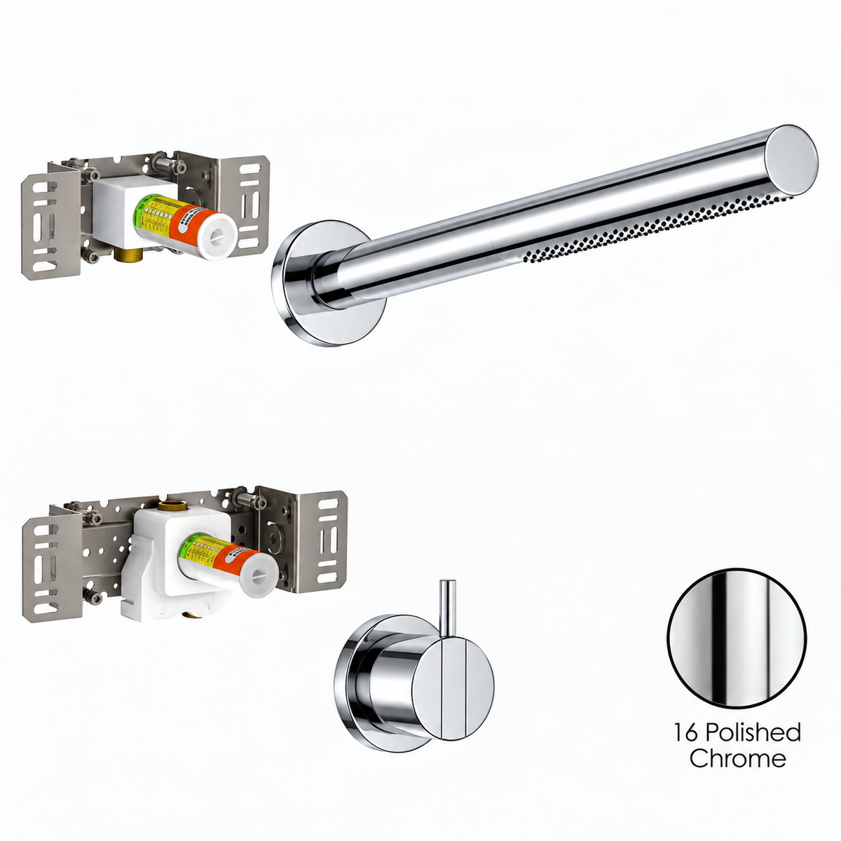 Vola 2281ST regendoucheset met monoknop bediening chroom