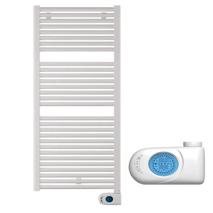 DRL Claudia E-Comfort elektrische badkamerradiator 500 Watt RAL9016 met digitale thermostaat, Wit
