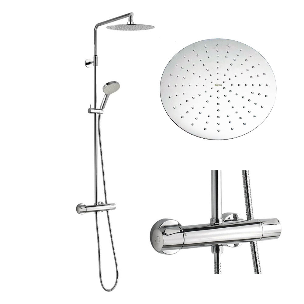 Damixa Silhouet slank design thermostaat opbouw regendoucheset, Chroom