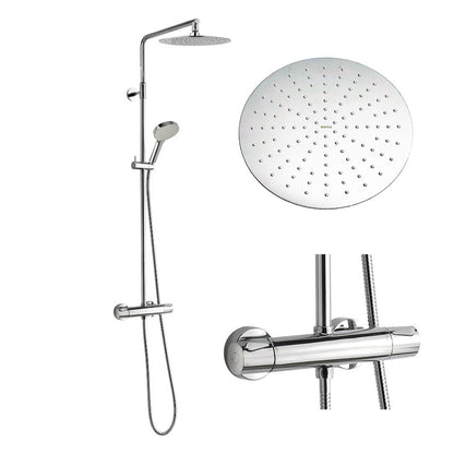 Damixa Silhouet slank design thermostaat opbouw regendoucheset, Chroom