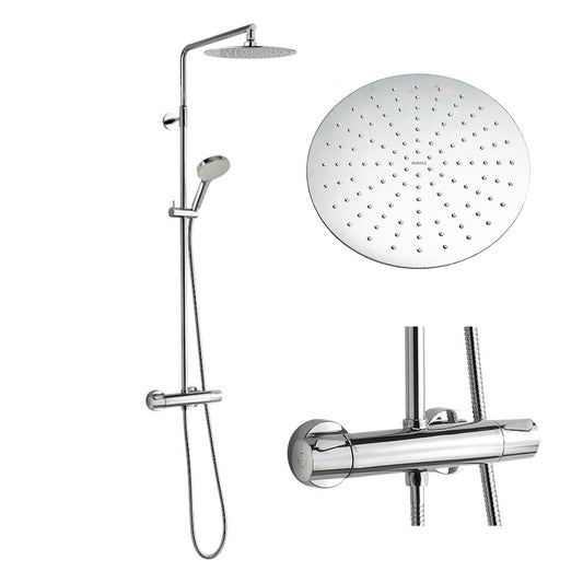 Damixa Silhouet slank design thermostaat opbouw regendoucheset, Chroom