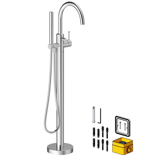 Damixa Silhouet vrijstaande vloer badmengkraan chroom