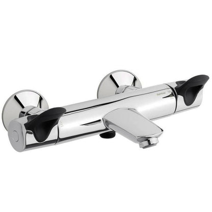 Damixa Clover Easy bad douchethermostaatkraan, chroom/zwart