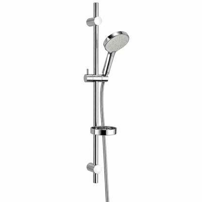 Damixa Silhouet glijstangset met 3 standen handdouche en doucheslang, chroom