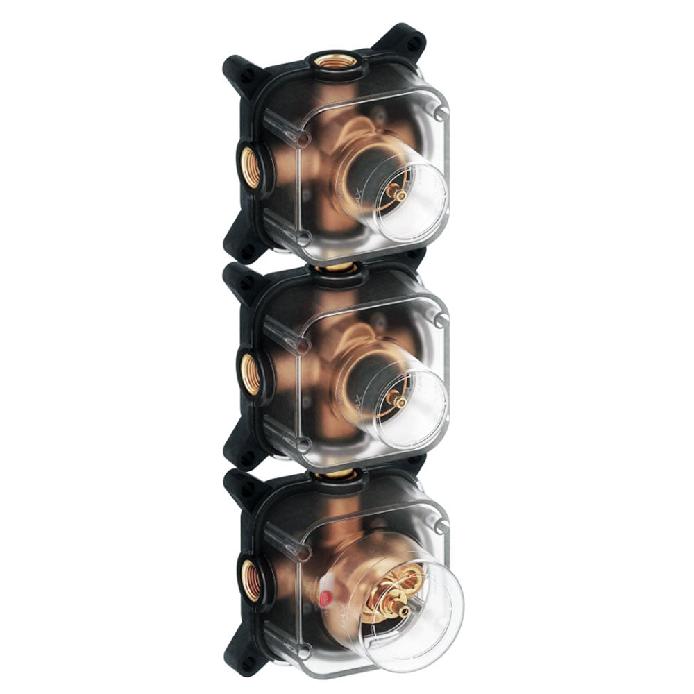 Damixa Silhouet inbouw douchethermostaatset met 2 stopkranen, complete set, chroom uitvoering