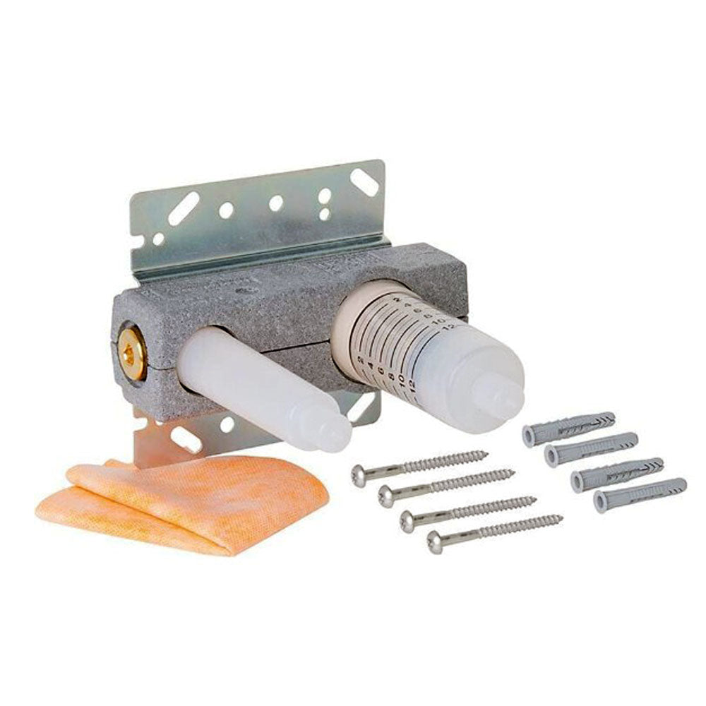 Dornbracht Meta 2-gats wand wastafelmengkraan met rozetten, Champagne 22kt