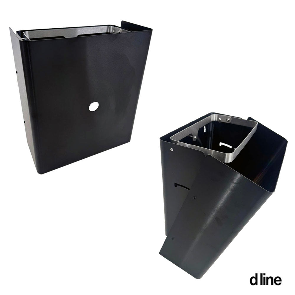 D line X Afvalbak voor papieren dispenser 20L, geborsteld Zwart PVD