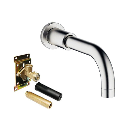 Dornbracht Tara wandmontage baduitloop 3/4" met aansluitstuk platina mat