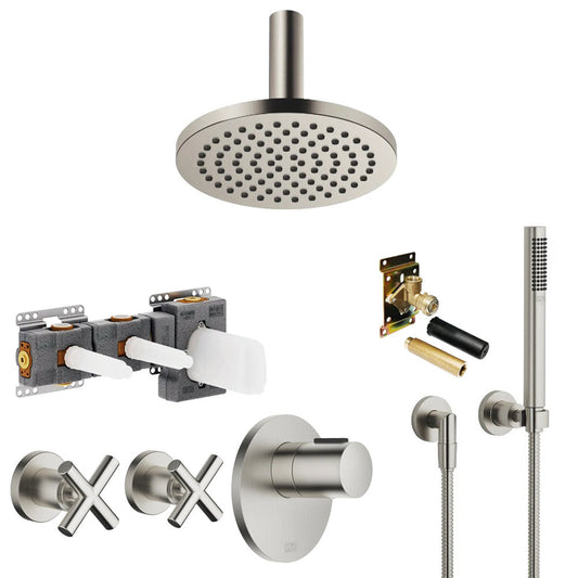 Dornbracht Tara xtool inbouw thermostaat doucheset met plafond hoofddouche 220 mm, platina mat