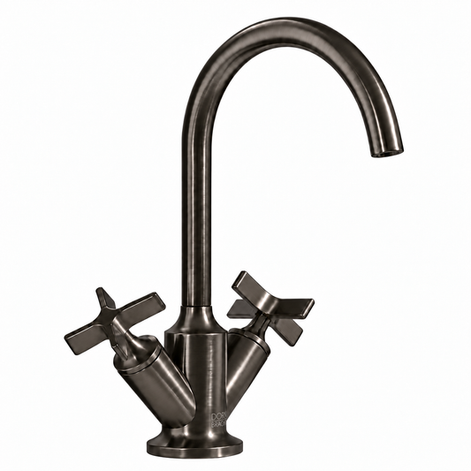Dornbracht VAIA 1-gats wastafelmengkraan met afvoergarnituur - Dark Platinum geborsteld (22513809-99)