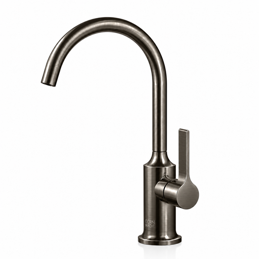 Dornbracht VAIA ééngreeps wastafelmengkraan zonder waste, 167 mm uitloop, Dark Platinum Geborsteld 33521809-99