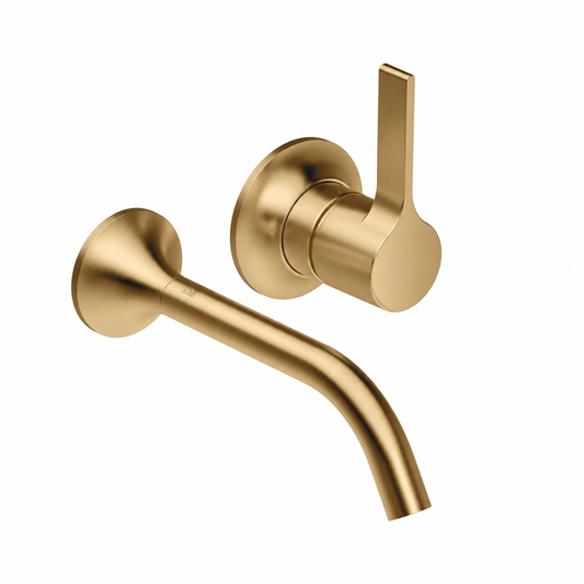 Dornbracht Vaia ééngreeps 2-gats wandmengkraan sprong 190 mm, Dark Messing Geborsteld 36860809-39