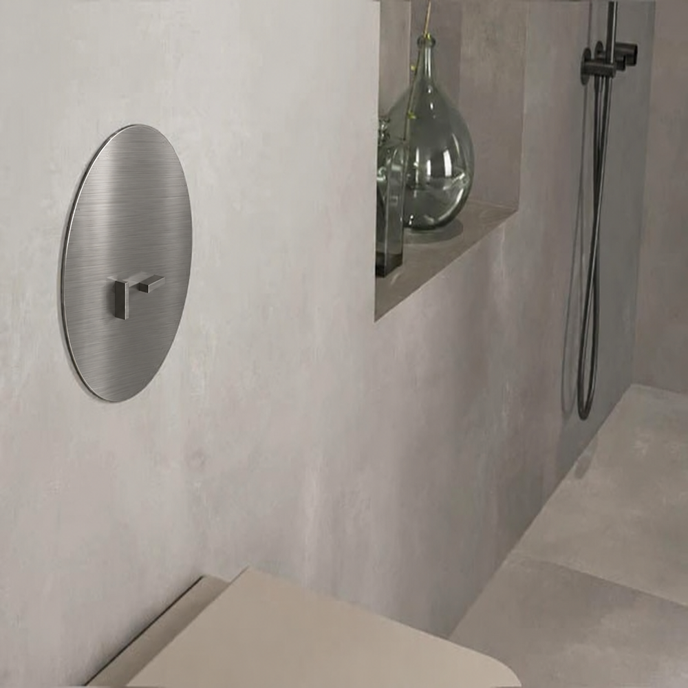 Treemme Rubinetterie design rond bedieningspaneel met 2 drukknoppen ø260 mm RVS
