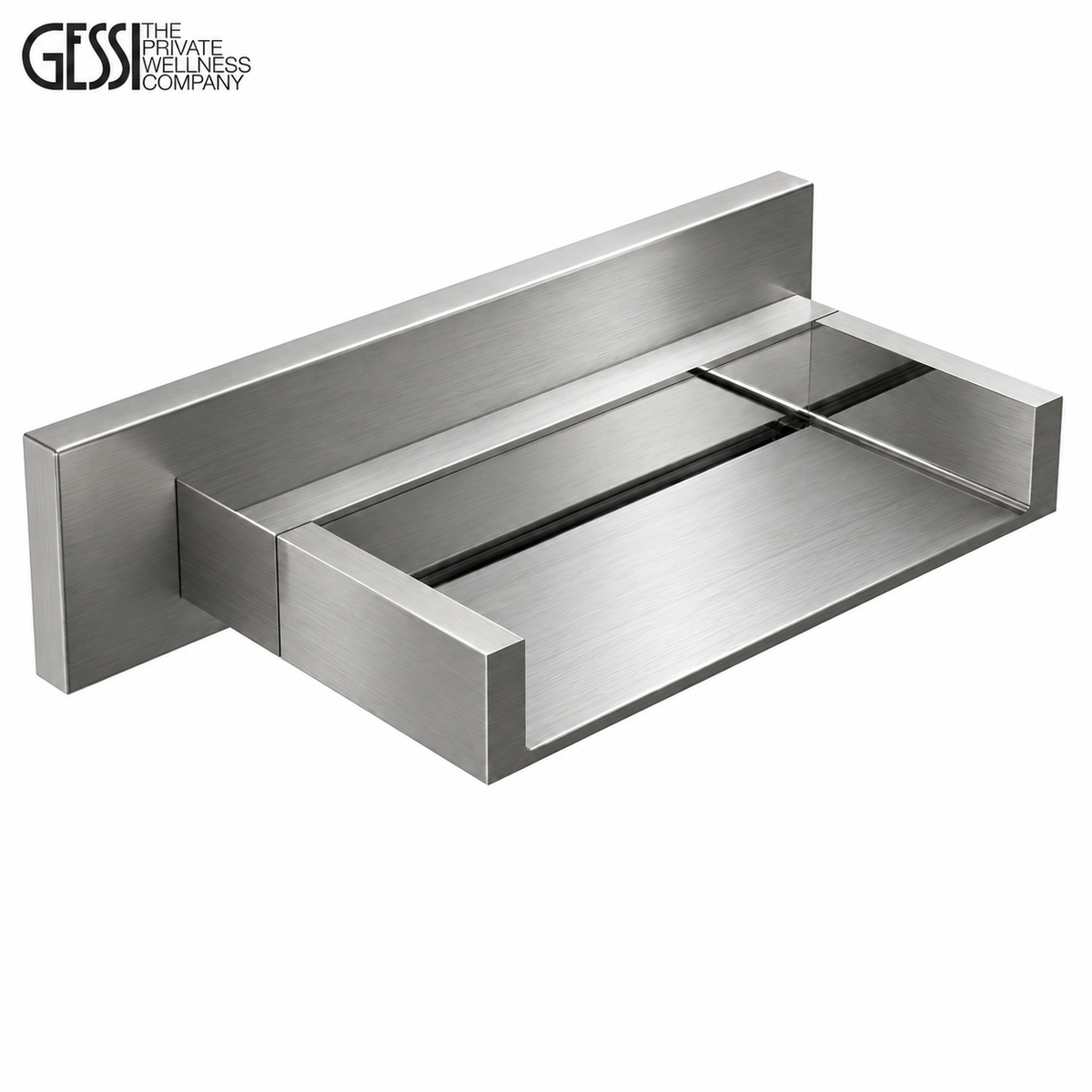 Gessi Rettangolo Cascada, waterval wandmontage RVS