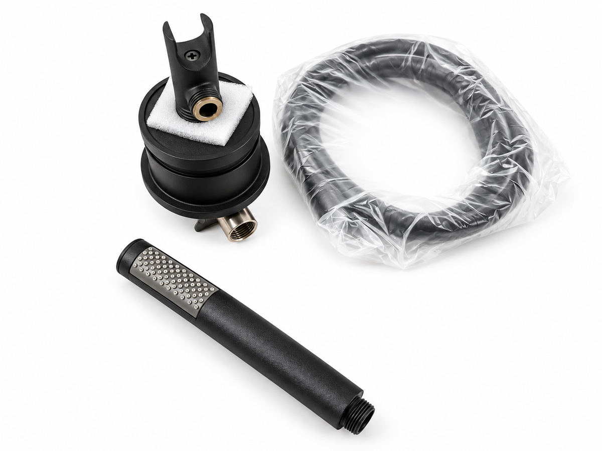 JEE-O Soho regendouche set 2-weg (hammercoat mat zwart)