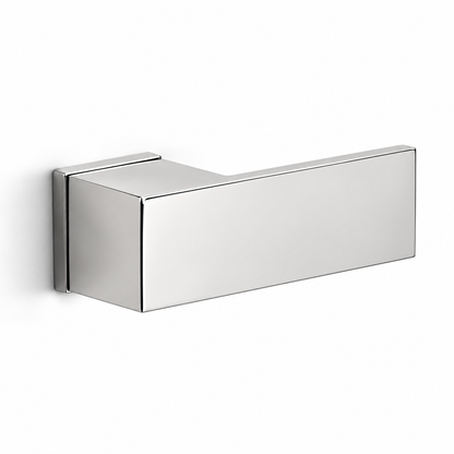 SQUARE LSQ7-G massieve design deurkruk met metalen onderconstructie geveerd gepolijst RVS