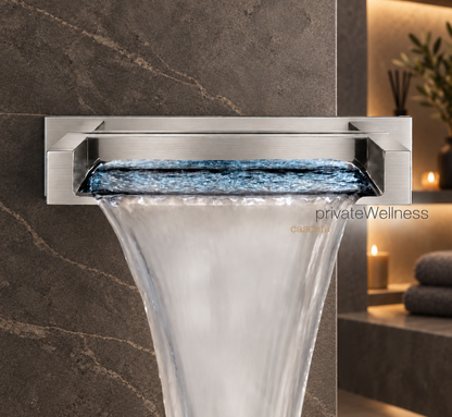 Gessi Rettangolo Cascada, waterval wandmontage RVS