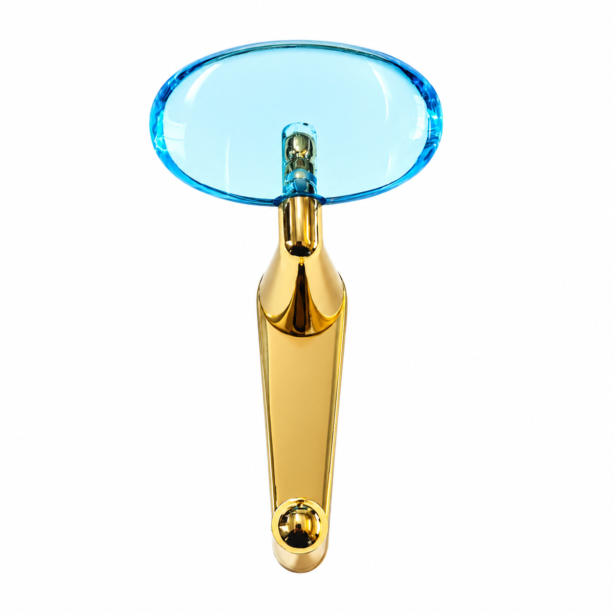 Haak Colombo Italiaans Design Aria CB27 verguld goud / glas lichtblauw