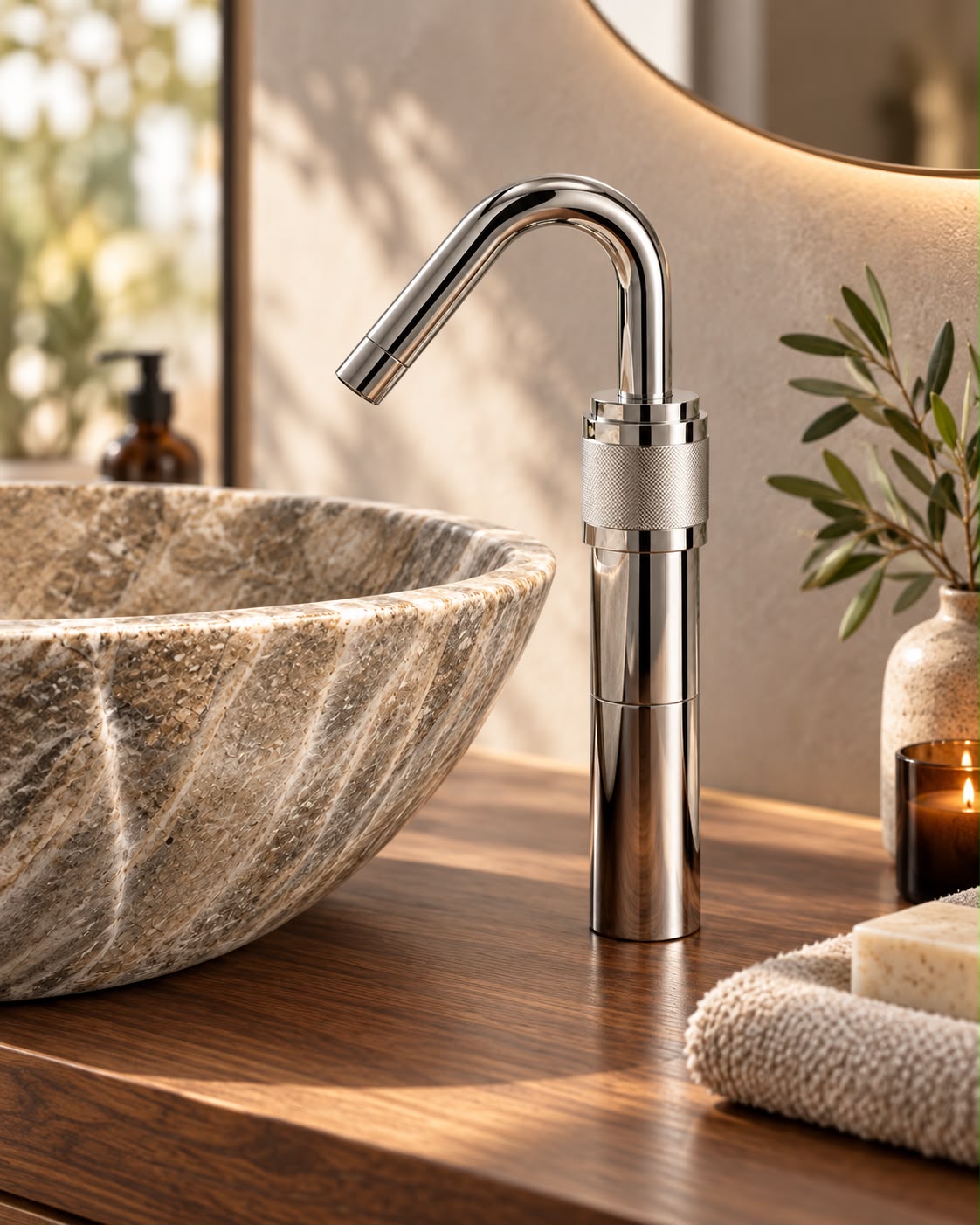 Gesto Italiaans design waskomkraan, wastafelkraan inclusief druk waste Chroom