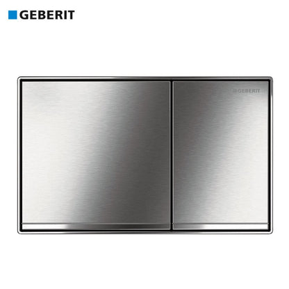 Geberit Sigma60 bedieningplaat 2-toets spoeling frontbediening voor toilet, mat chroom