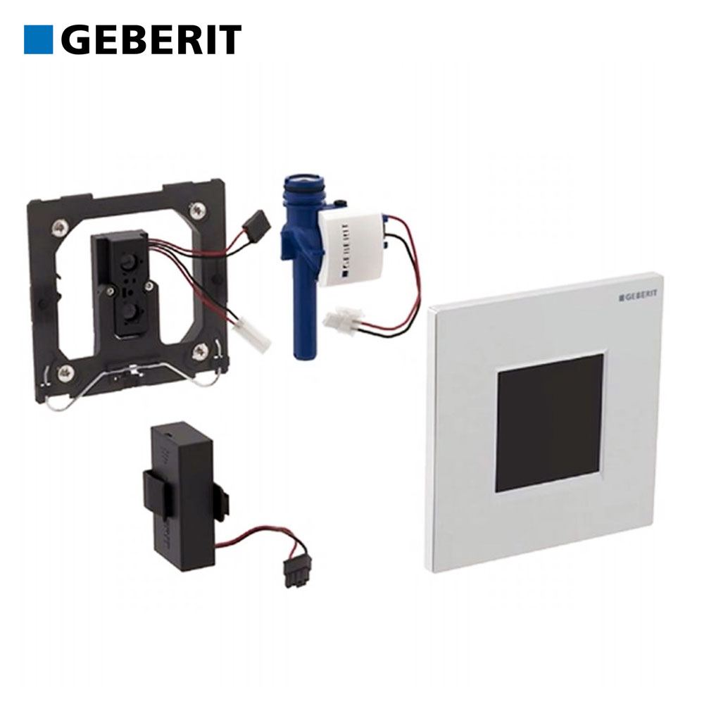 Geberit Type 30 urinoir bedieningsplaat elektronisch batterijvoeding glans wit met chroom 