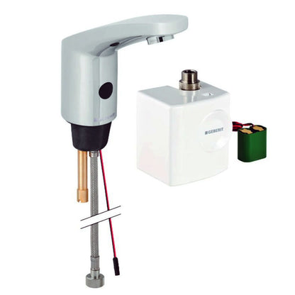 Geberit 185 infrarood elektronische wastafelkraan zonder menging, met generatorvoeding, chroom