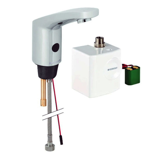Geberit 185 infrarood elektronische wastafelkraan zonder menging, met generatorvoeding, chroom