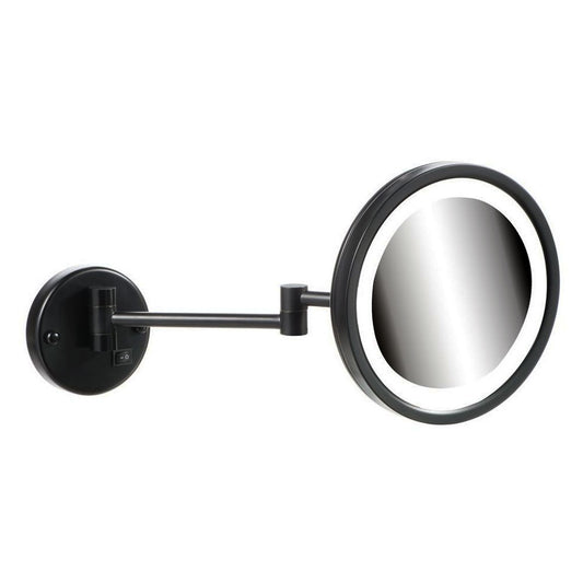 Geesa Mirror scheerspiegel 2-arm met led verlichting zwart