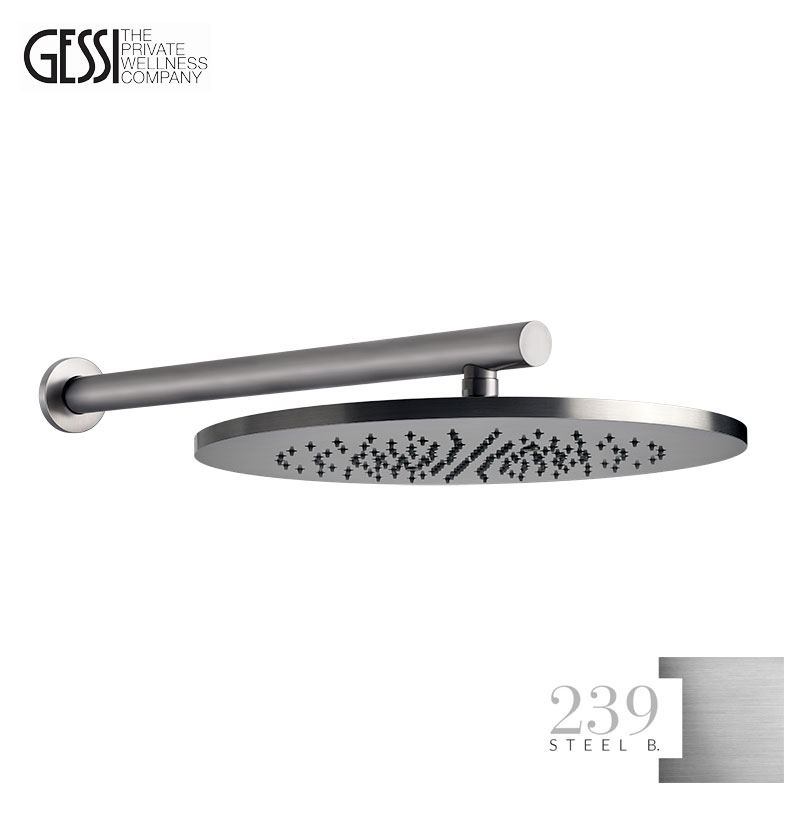 Gessi 316 hoofddouche 350 mm met wandbevestiging RVS