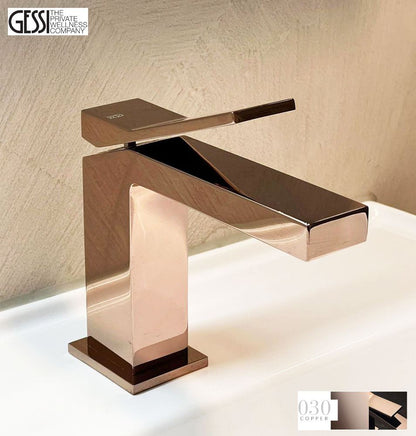 Gessi Rettangolo K 1-greeps wastafelmengkraan Copper PVD