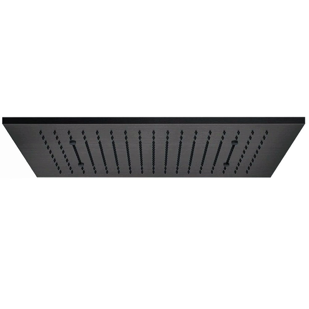 Gessi Afilo Minimali plafondgemonteerde rechthoek inbouw regendouche 305x505 mm, geborsteld metaal zwart PVD