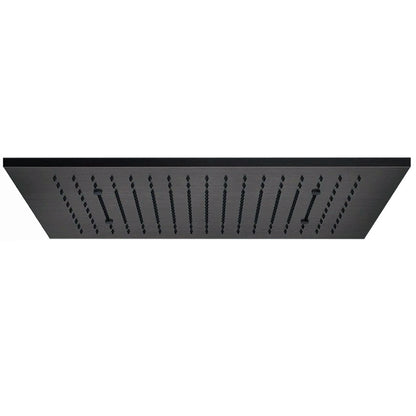 Gessi Afilo Minimali plafondgemonteerde rechthoek inbouw regendouche 305x505 mm, geborsteld metaal zwart PVD